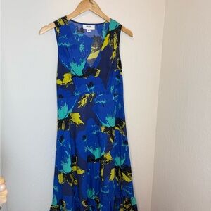Christopher John Rogers Vibrant Floral Maxi Dress - Blue and Yellow